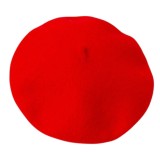 Bereta, Sapca tip Bereta tricotata din lana , palarie retro stil frantuzesc, unisex, -Rosu