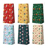 Set 12 Pungi de Cadou, Flippy, Tema Craciun, cu Motive Festive, 12 Stickere Incluse, 24 x 13 x 8 cm, din Hartie, Multicolor