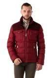 Geaca barbati slim grena cu puf G015, 48, 50