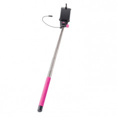 Selfie Stick Universal cu Cablu (Roz) MP-400 Forever foto