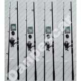SET 4 Lansete 3m Diamant 80-150gr cu 4 Mulinete FL HFR6000 CU 6 rul + 4 role fir