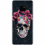 Husa silicon pentru Huawei Mate 20, Colorful Skull Roses Space