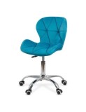 Scaun birou copii OFF 334, ergonomic, rotativ, catifea, cadru cromat, inaltime ajustabila, 100 kg