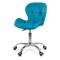 Scaun birou copii OFF 334, ergonomic, rotativ, catifea, cadru cromat, inaltime ajustabila, 100 kg