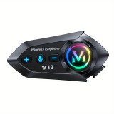 Cumpara ieftin Sistem de Comunicare Moto Bluetooth, Intercom Casca Moto/Scuter, Afișaj LED RGB, Anulare Zgomot, Răspuns Automat, Navigație Vocală, Muzică, Impermeabi