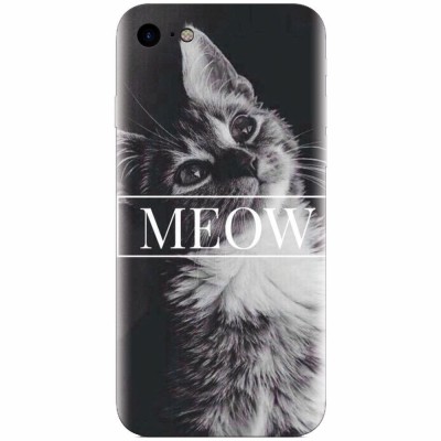 Husa silicon pentru Apple Iphone 5c, Meow Cute Cat foto