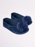 Botosei bleumarine cu puf (Marime Disponibila: Marimea 28)