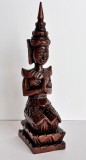 THEPPANOM - Statueta Thailanda pentru alungarea energiilor negative, fiinta din mitologia budista si hindusa, din lemn sculptat manual, inaltime 22 cm