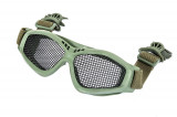 OCHELARI CU PLASA PLUS CLIP PENTRU PRINDERE PE CASCA - OD GREEN