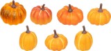 Decoratiune de toamna cu dovleci MagicHome Nature, set 6 bucati