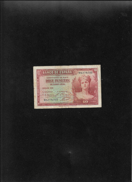 Spania 10 pesetas 1935 seria8276522
