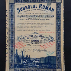 Actiune de petrol 1940 Subsolul roman , titlu de 10 actiuni