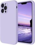 Husa din silicon compatibila cu iPhone 13 Pro cu protectie la camera,silk touch, interior din catifea, Lila