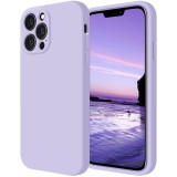Husa din silicon compatibila cu iPhone 13 Pro cu protectie la camera,silk touch, interior din catifea, Lila