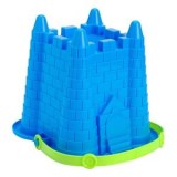 Găleată de joacă pentru nisip, formă de castel, albastră, cu m&acirc;ner, 14x17x17 cm, CMCLASS