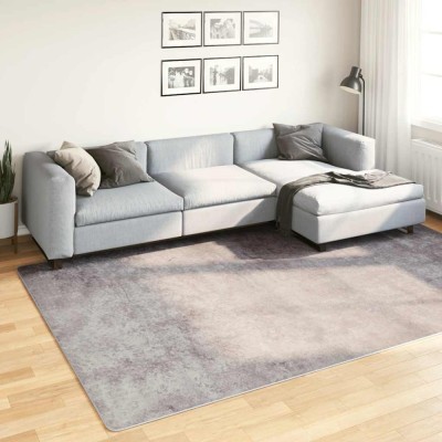 vidaXL Covor lavabil, gri, 190x300 cm, antiderapant foto