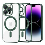 Husa premium iPhone 14 Pro Max Techsuit Luxury Crystal MagSafe, verde inchis
