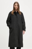 Sandro Ferrone palton femei, culoarea negru, de tranzitie, oversize, SFS15YBEALASKA