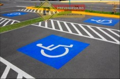 Marcaje pentru locuri de parcari persoane cu dizabilitati foto