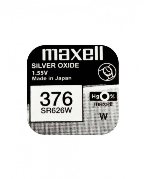 Baterie ceas Maxell SR626W V376 SR66 1.55V oxid de argint 1buc