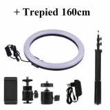 Lampa circulara LED 30 cm diametru,trepied reglabil 160 cm