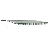 vidaXL Cort electric retractabil Verde și alb 4 &times; 3 m 3422053