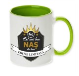 Cana maner verde personalizata &quot;Cel mai bun Nas&quot;, INOVATIX&reg;. 330ml