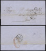 France 1854 Stampless Cover + Content Le Havre to Paris D.849
