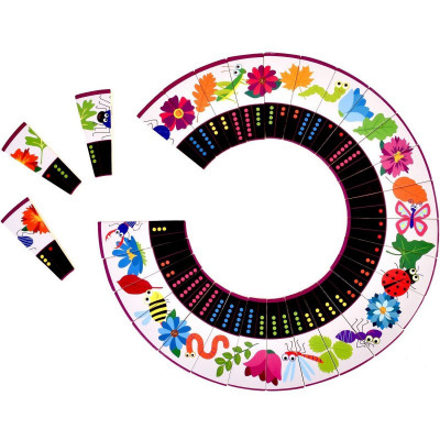 Joc domino circular Natura Fiesta Crafts, 28 piese, 2-4 jucatori, 2 ani+ foto