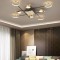 Lustra LED cu telecomanda si cristal MISEL 168W, 9 Elemente, lumina Rece/Calda/Neutra, Dimabila, Negru Auriu ModernLight Concept