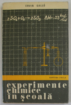 EXPERIMENTE CHIMICE IN SCOALA de ERVIN SALLO , 1978 foto