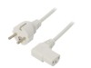 Cablu Prelungitor Alb 5m 3x1mm2 Mufă CEE 7/7 la IEC C13 90&deg;