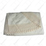 Fata de masa traditionala din bumbac ovala 220&times;160 CM Crem