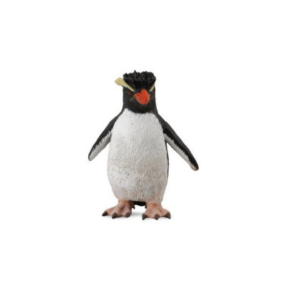 Figurina Pinguin Rockhopper Collecta, 4 x 5 cm, marimea S, plastic cauciucat, 3 ani+, Negru/Alb foto