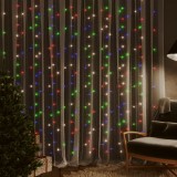 VidaXL Instalație lumini tip perdea 300 LED multicolor 3x3 m 8 funcții