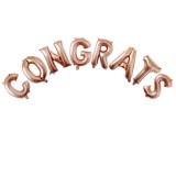 Set 8 baloane din folie metalizata, flippy, model scris congrats, litere de 40 cm, tema absolvire, baloane party, ambalaj individual, pai inclus, umfl