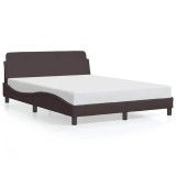 Cumpara ieftin Cadru de pat, Dover, maro inchis, 140x200 cm, textil