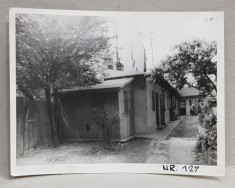 CASA DEMOLATA , STR, SEBASTIAN NR. 127 , BUCURESTI, VEDERE DIN CURTE , FOTOGRAFIE MONOCROMA, PE HARTIE LUCIOASA , ANII '70 - '80