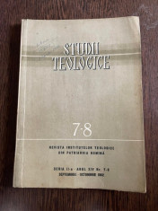 Studii Teologice. Revista institutelor teologice din Patriarhia Romana Seria a II-a 7-8 1962 foto