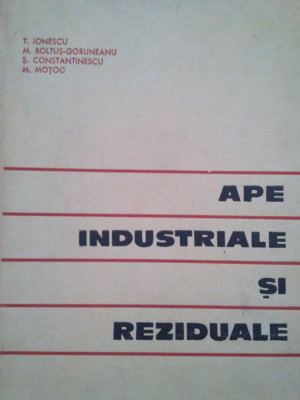 T. Ionescu - Ape industriale si reziduale (1964) foto