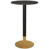 HOMCOM Masă de bar rotundă masă bistro masă de bucătărie stil contemporan cadru din oțel dim. 60L x 60l x 102H cm negru | Aosom Romania