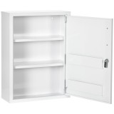 Kleankin Dulăpior de Medicamente cu 2 Rafturi și 2 Chei de Siguranță, 40x15x53,5 cm, Alb | Aosom Romania