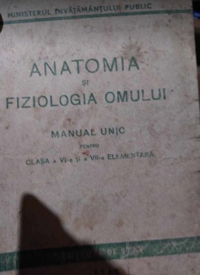 Anatomia și fiziologia omului - manual pentru clasa a VI-a + VII-a elementară foto