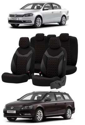 Set huse scaune piele si textil compatibile VW PASSAT B7 (2010-2015) Rosu foto