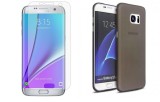 Cumpara ieftin Pachet husa Samsung Galaxy S6 MyStyle, TPU slim fumuriu, cu folie de sticla gratis