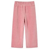 Pantaloni de copii din velur, roz, 128 GartenMobel Dekor, vidaXL