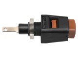 Clemă de laborator maro 70VDC 16A nichel