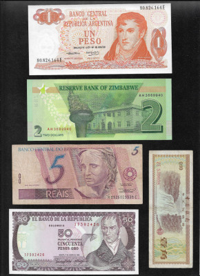 Set #75 15 bancnote de colectie (cele din imagini) foto
