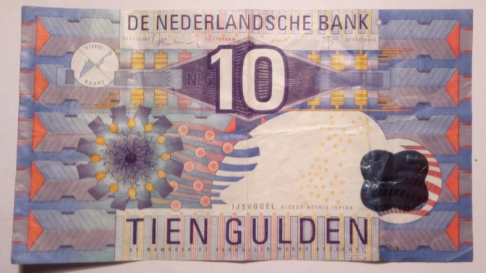 Bancnota Tarile de Jos - 10 Gulden 01-07-1997