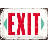 Placa metalica - Exit - 20x30 cm, Nostalgic Art Merchandising